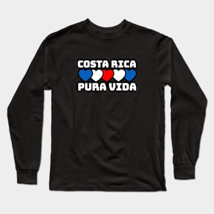 Pura Vida Hearts: Celebrate Costa Rica Long Sleeve T-Shirt